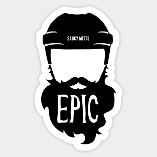 Epic Hockey Beard Sticker